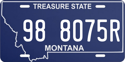 MT license plate 988075R