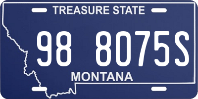 MT license plate 988075S