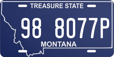 MT license plate 988077P