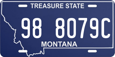 MT license plate 988079C