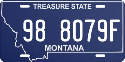 MT license plate 988079F