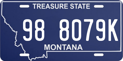 MT license plate 988079K