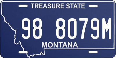 MT license plate 988079M
