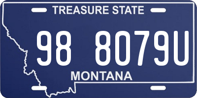 MT license plate 988079U