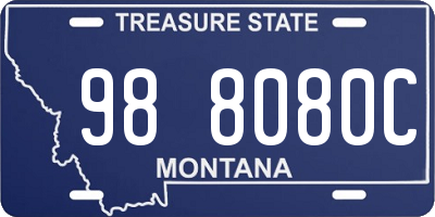 MT license plate 988080C