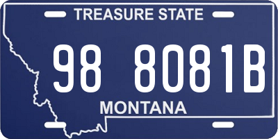 MT license plate 988081B