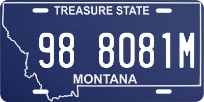 MT license plate 988081M