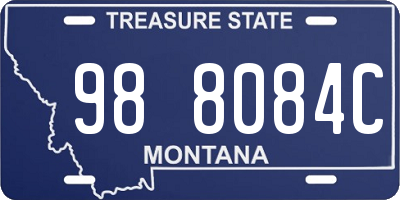 MT license plate 988084C