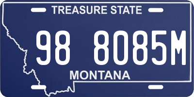 MT license plate 988085M