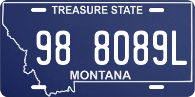 MT license plate 988089L