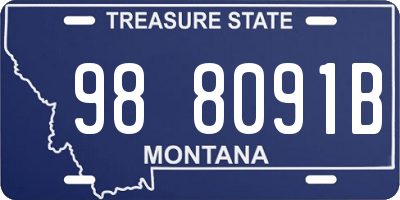 MT license plate 988091B