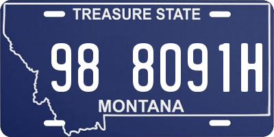 MT license plate 988091H