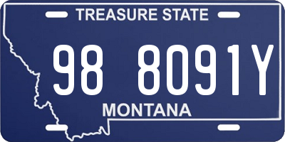 MT license plate 988091Y