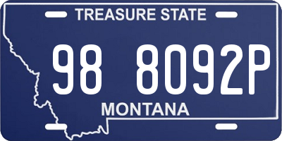 MT license plate 988092P