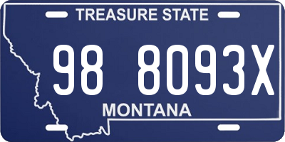 MT license plate 988093X