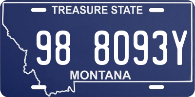 MT license plate 988093Y