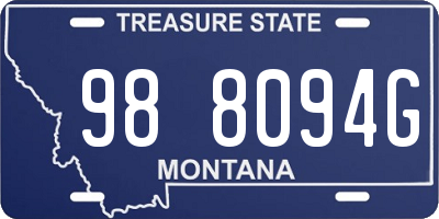 MT license plate 988094G