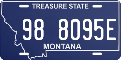 MT license plate 988095E