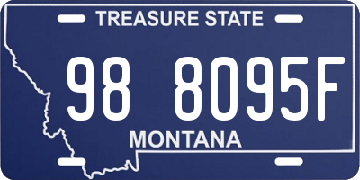 MT license plate 988095F
