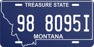 MT license plate 988095I