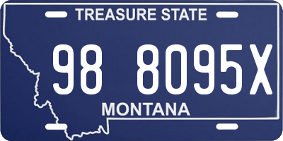 MT license plate 988095X