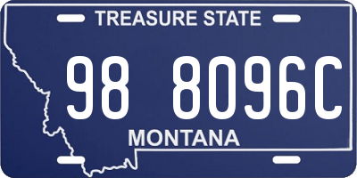 MT license plate 988096C