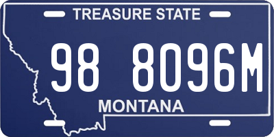 MT license plate 988096M