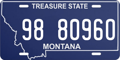 MT license plate 988096O