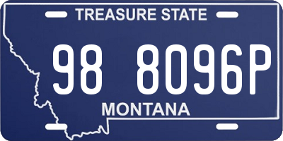 MT license plate 988096P