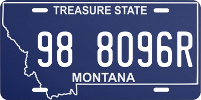 MT license plate 988096R