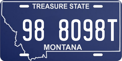 MT license plate 988098T