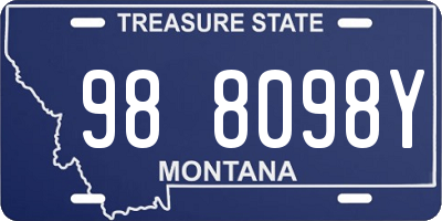 MT license plate 988098Y