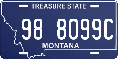 MT license plate 988099C
