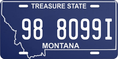 MT license plate 988099I