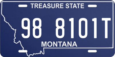 MT license plate 988101T