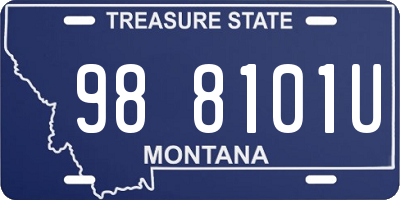 MT license plate 988101U