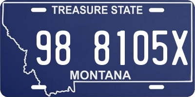 MT license plate 988105X