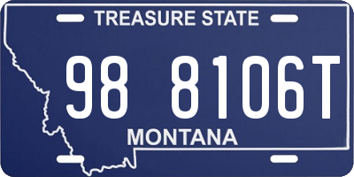 MT license plate 988106T