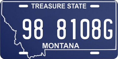 MT license plate 988108G