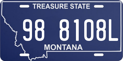 MT license plate 988108L