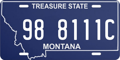 MT license plate 988111C