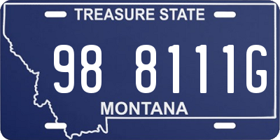 MT license plate 988111G