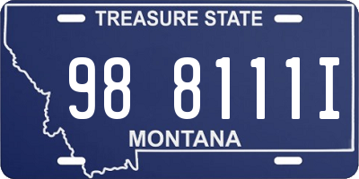 MT license plate 988111I