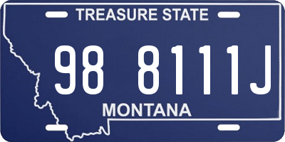 MT license plate 988111J