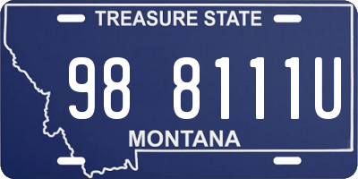 MT license plate 988111U