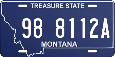 MT license plate 988112A