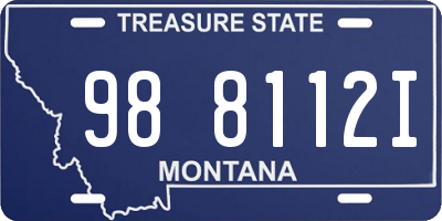 MT license plate 988112I