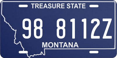 MT license plate 988112Z