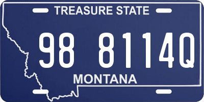 MT license plate 988114Q