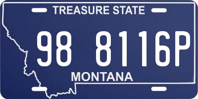 MT license plate 988116P